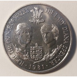 GUERNSEY 25 Pence Mariage Prince Charles et Lady Diana Spencer 1981